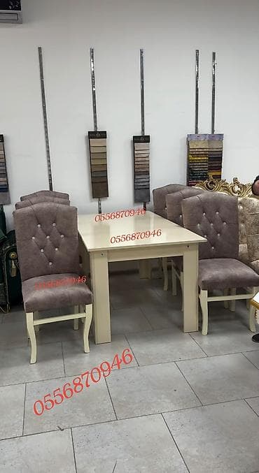 Qonaq otağı üçün, Yeni, Açılmayan, Kvadrat masa, 6 stul — 2