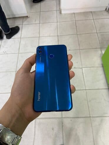телефон fly ds129: Honor 8X, 64 ГБ, цвет - Голубой, Отпечаток пальца — 1