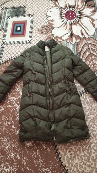 qadınlar üçün qısa paltolar: Qadınlar üçün qışlıq şişmə palto/plaş – zeytun-yaşıl rəngdə - Uzun — 1