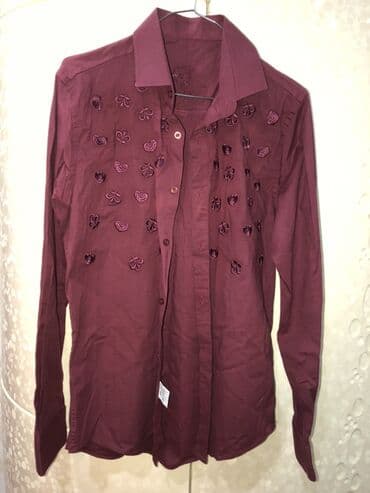 koyneyler: Bordo rəngli uzunqol köynək – MILLION brendi - Klassik yaxalıq — 1