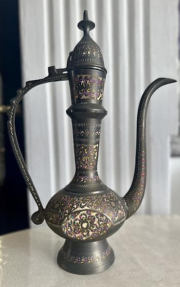 Çaydanlar: Mis suvenir çaydan/qrafin – əl işi - Material: mis, qara patina — 1