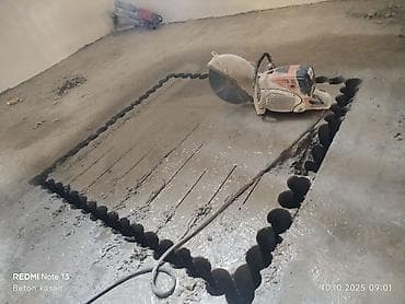 Beton kəsimi və karot deşmə xidməti. Xidmətə beton döşəmə, divar və