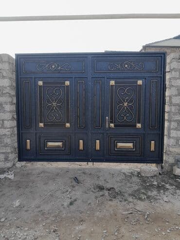 Pəncərələr: Dəmir Həyət darvazası, Mexaniki, rəng - Qara — 2