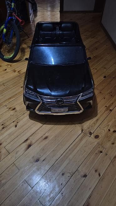 Uşaq üçün elektrikli maşın – Lexus LX üslubunda, qara rəng.Pultla — 2