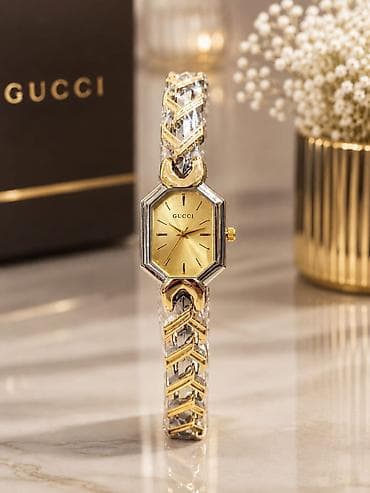 swatch saati: GUCCI qadın qol saatı – zərif zəncirvari qolbaq dizaynı və — 5