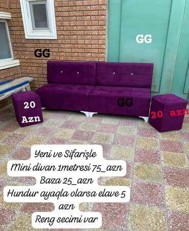 İnformatika: Yeni ve Sifarişle Mini divan 1metresi 75_azn Baza 25_azn Hundur — 5