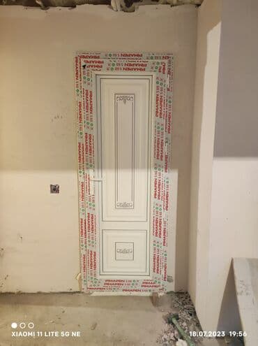 qapı setkaları: Yeni Plastik qapı 80x200 sm Zamok ilə, Zəmanətli, Pulsuz quraşdırma, Pulsuz çatdırılma, Rayonlara çatdırılma, Ödənişli çatdırılma — 23