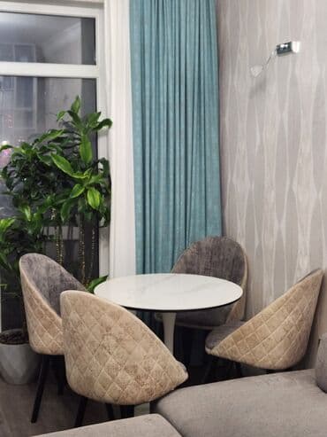 metbex mebeli ucun mermer: Qonaq otağı üçün, Yeni, Açılmayan, Yumru masa, 8 stul — 2