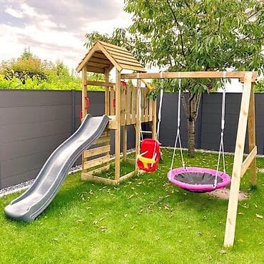 qapi perdeleri: Uşaq üçün taxta oyun kompleksi və oyun evləri Məhsul təsviri: - — 10