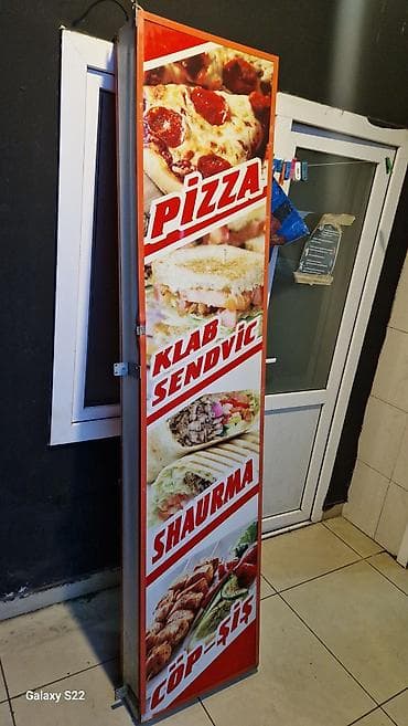 Рекламные щиты: İşıqlı reklam lövhəsi – Fast-food menyusu üçün Məhsul: ikiüzlü — 2
