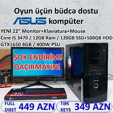 ŞOK ENDİRİM!!! QAÇIRMAYIN!!! ⭐Tək Sistem Bloku 349 AZN ⭐KOMPLEKT CƏMİ