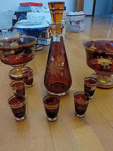 Egermann (Czech Republic) bəzəkli şüşə dəsti - Brend: Egermann – Çex — 6