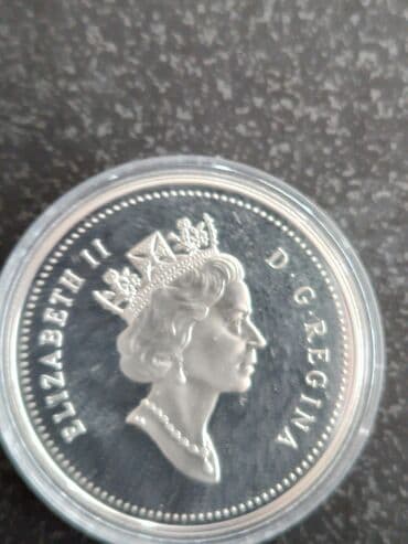 qizil onluq qiymeti 2022: Канада 1 доллар. 1893-1993 100 летие Кубка Stanley Ag 925 — 2