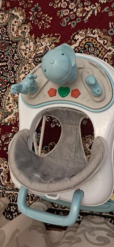 vecerni don: Uşaq gəzdirəcəyi (Babywalker) – mavi-ağ rəngdə - Dairəvi, sabit baza — 2