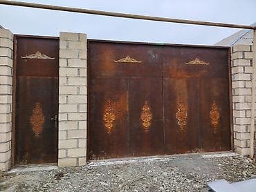 Tavan: Dəmir Həyət darvazası, Yana açılan, Mexaniki, Qapı ilə, rəng - Qəhvəyi, Kredit yoxdur — 3