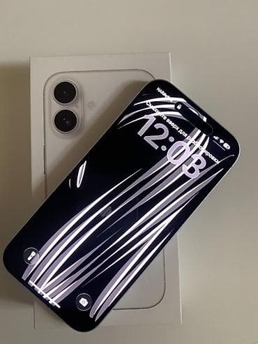 iphone 5: IPhone 16, 128 GB, Ağ, Simsiz şarj, Face ID, Sənədlərlə — 2