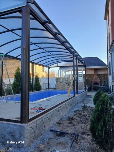 duskabin: Plastik qapi pencere izosistem cam palkon duskabina hebesebe cephe — 8