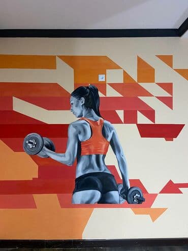 Süni güllər: Divar rəsimlərinin çəkilməsi🎨 Qiymət rəsmə və onun ölçüsünə uyğun — 2