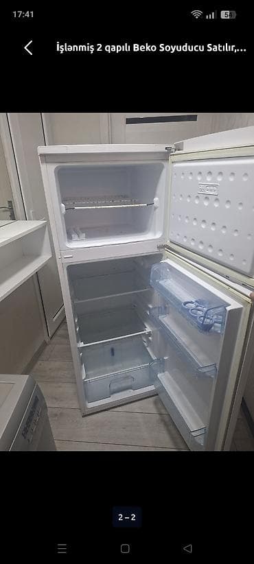 xaladelnik ehtiyat hisseleri: İşlənmiş 2 qapılı Beko Soyuducu Satılır, rəng - Ağ — 2