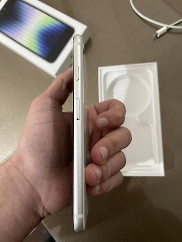 soyducu islenmis: IPhone SE 2022, 64 GB, Ağ, Barmaq izi — 5