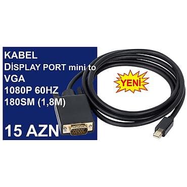 dvi kabel: VGA kabellər ⭐Display Port to VGA 1,8m 1080P 60HZ – 15 AZN ⭐Display — 3