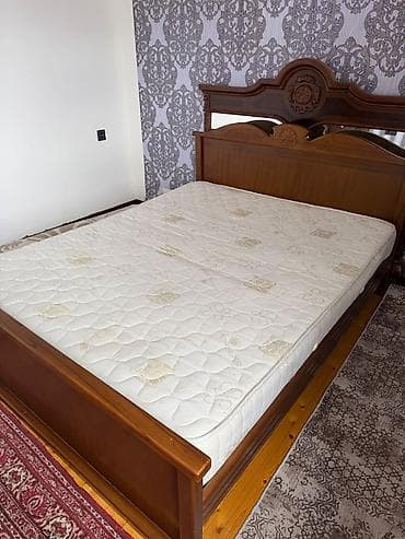 İşlənmiş, İkinəfərlik çarpayı, Bazasız, Matras ilə, Siyirməsiz — 2