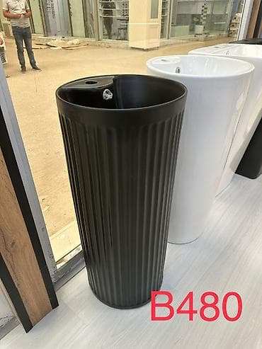 sekiller profil: Müasir dizaynlı sütun tipli əl yuma lavabosu – model B480. - Rəng — 1