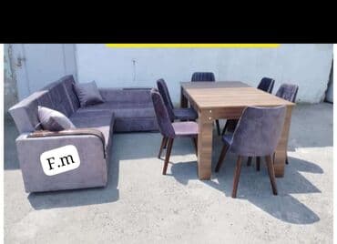 işlənmiş stol stul dəsti sumqayit: Qonaq otağı üçün, Yeni, Açılmayan, Dördbucaq masa, 6 stul — 8