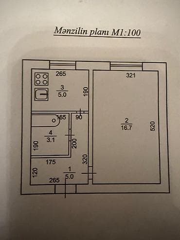 Bakı, 1 otaqlı, Köhnə tikili, 33 kv. m — 9