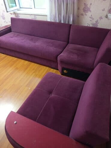 tək divan satışı: Künc divan, İşlənmiş, Açılan, Bazalı, Parça, Çatdırılma yoxdur — 3