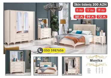 avanqart mebeller: 2 təknəfərlik çarpayı, Dolab, Termo, 2 tumba, Azərbaycan, Yeni — 19