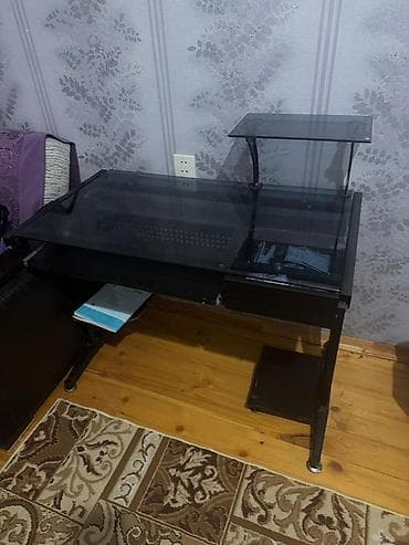 metbext stolu: Düz masa, Polkalı, Siyirməli, Metal — 1