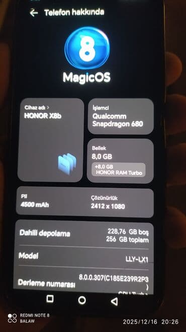 honor x7: Honor X8b, 256 GB, rəng - Qara — 3