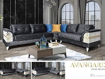 kunc divanlar ucuz qiymete: Avangard üslubunda künc divan Fabrik istehsalı mebellərin topdan — 1