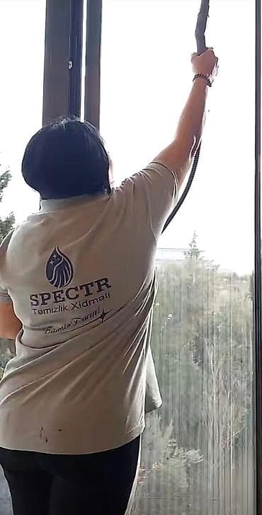 Təmizlik | Evlər, Girişlər, Həyətlər | Pəncərələrin, fasadların yuyulması, Təmirdən sonra təmizlik, Çılçıraqların yuyulması və təmizlənməsi