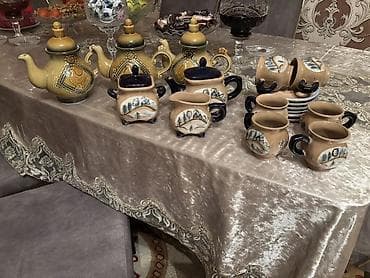 çaydan: Çay dəsti, rəng - Bej, Keramika — 1