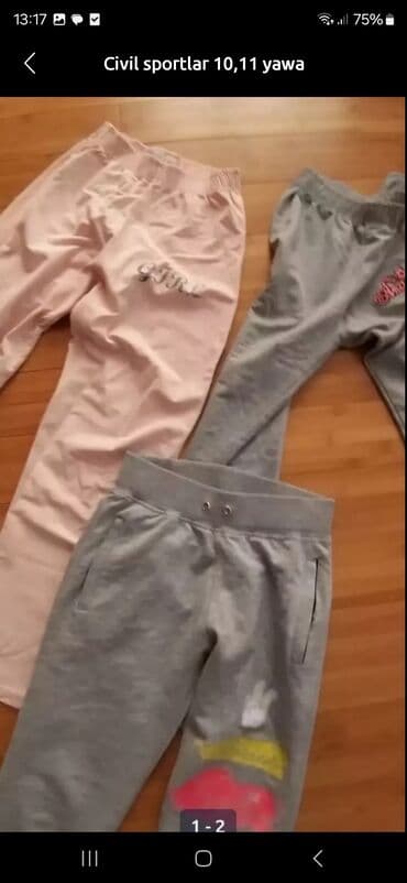 qızlar ucun məktəb ətəkləri: Finka, idman şalvarı, Qız üçün, 10 - 12 yaş — 1