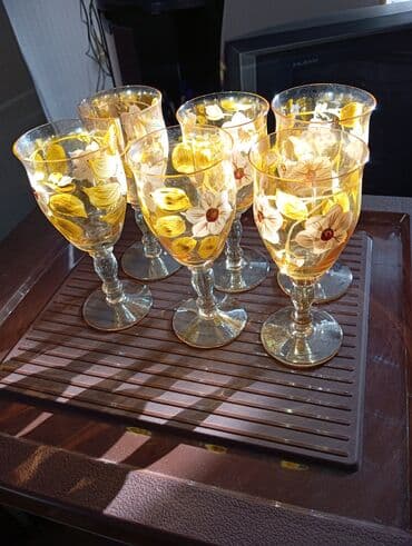 heve cuve: Qədəhlər, rəng - Qızılı, 6 ədədli dəst — 3