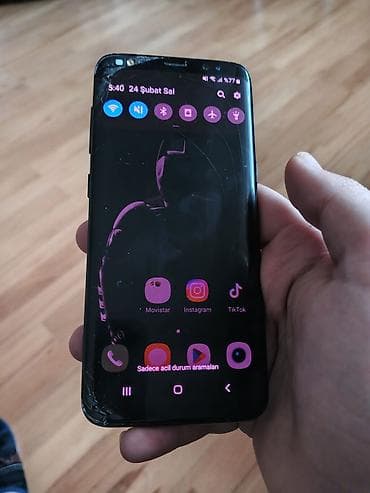 Samsung Galaxy S8, 64 GB, rəng - Qara, Qırıq