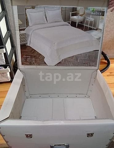 yataq ortuyu: Kübra Home Collection yataq örtüyü dəsti - Rəng: ağ, klassik və zərif — 2