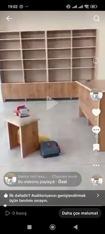 Qoruyucu plyonka və şüşələr: Mağaza/ofis üçün mebel dəsti - Material: ağac teksturalı laminat/MDF — 1