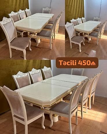 bag mebelleri bakida: F99 Endirim olundu 🛑🛑Masa dəsti 450₼. 8 oturcağı var.Ünvan — 1