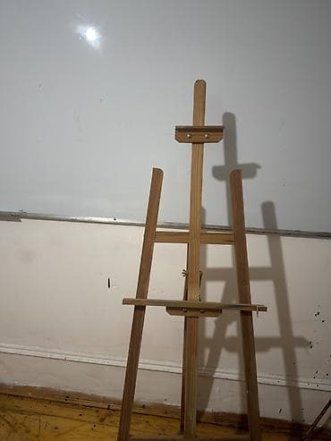 ştanglar: Taxta rəssam molberti - Material: bərk ağacdan hazırlanmış, üçayaqlı — 3