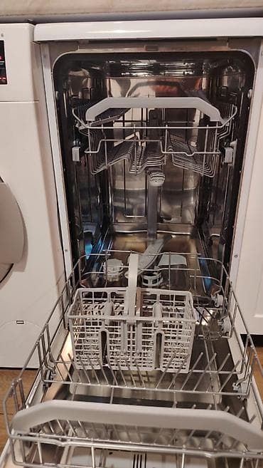 аристон: Посудомойка Hotpoint-Ariston, Узкая (45 см), Б/у — 3