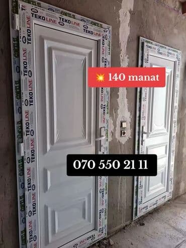 hamam qapları: Hamam üçün Yeni Plastik qapı Çərçivə ilə, Ödənişli quraşdırma, Ödənişli çatdırılma, Rayonlara çatdırılma, Ünvandan götürmə — 8