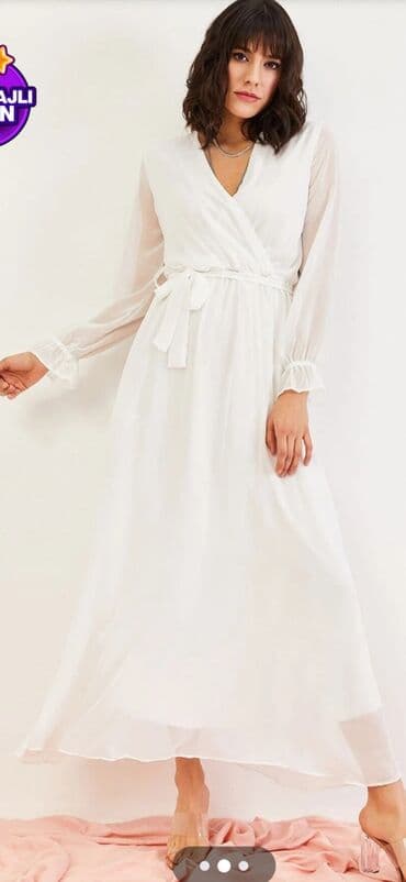 Cinslər: Ağ rəngli, uzun maxi don – 4 ədəd mövcuddur. Ölçülər: M, L, XL — 3