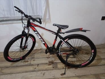 qalin tekerli velosiped: VISTA dağ velosipedi - Güllə kimi qara-qırmızı rəng sxemi, VISTA — 1