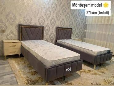 taxt carpayilar: Təknəfərlik çarpayı, Bazasız, Matras ilə, Siyirməli — 1