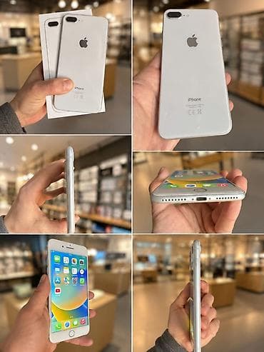 iphone se kreditle: IPhone 8 Plus, 64 GB, Ağ, Zəmanət, Barmaq izi, Face ID — 1