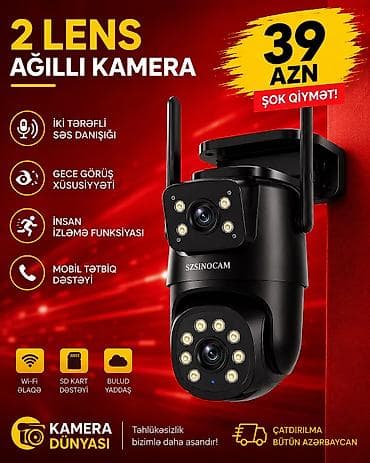 4 ram: Təhlükəsixlik kamerası 📹 SZSINOCAM 2 Linzalı Wi-Fi Təhlükəsizlik — 1